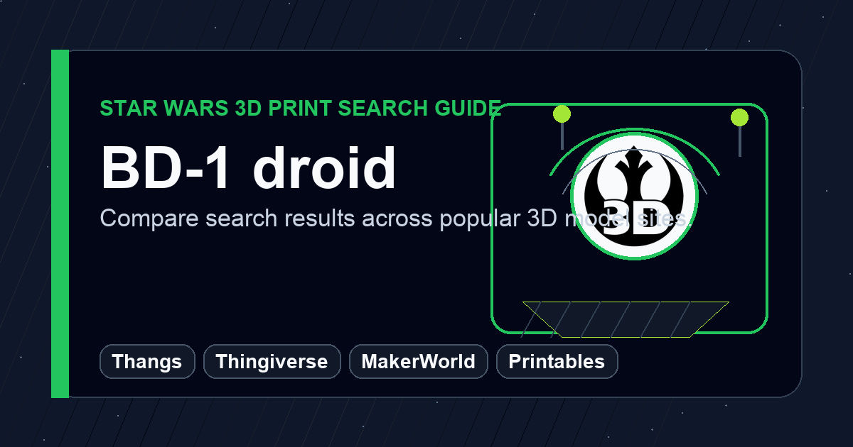 BD-1 droid 3D print search guide image