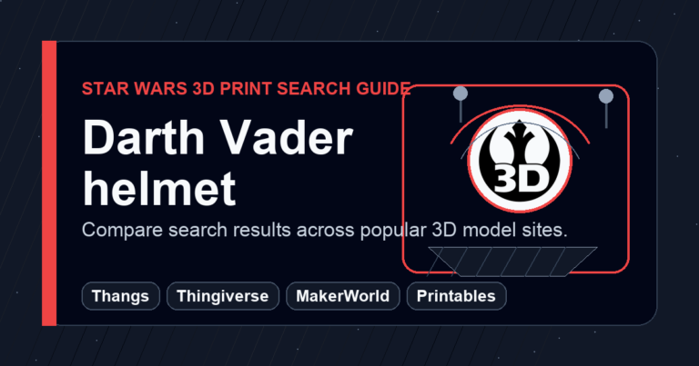 Darth Vader helmet 3D Prints: Search Thangs, Thingiverse, MakerWorld, and Printables