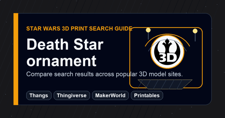 Death Star ornament 3D Prints: Search Thangs, Thingiverse, MakerWorld, and Printables