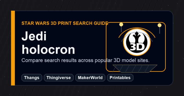 Jedi holocron 3D Prints: Search Thangs, Thingiverse, MakerWorld, and Printables