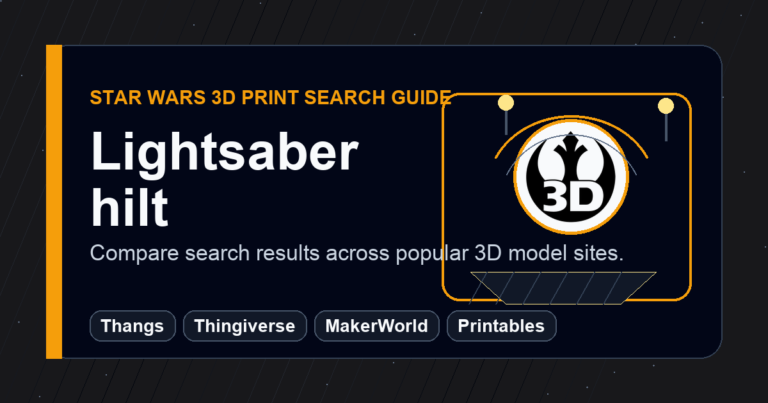 Lightsaber hilt 3D Prints: Search Thangs, Thingiverse, MakerWorld, and Printables