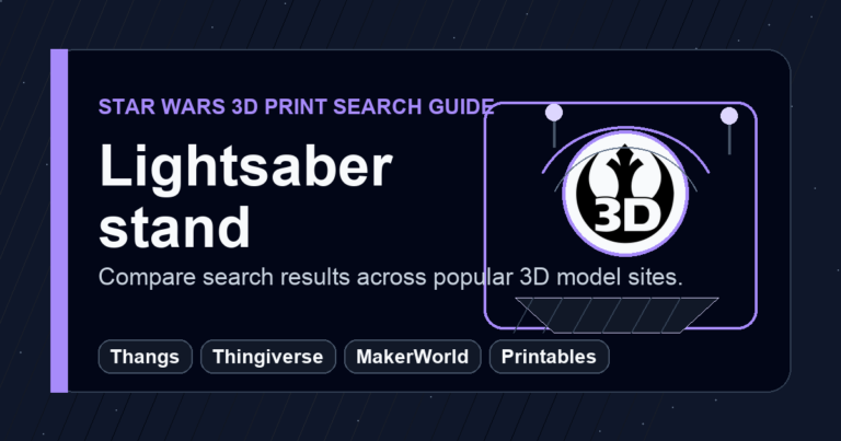 Lightsaber stand 3D Prints: Search Thangs, Thingiverse, MakerWorld, and Printables