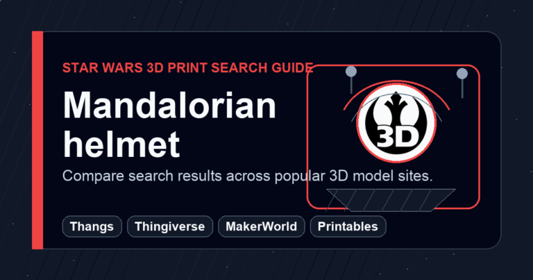 Mandalorian helmet 3D Prints: Search Thangs, Thingiverse, MakerWorld, and Printables