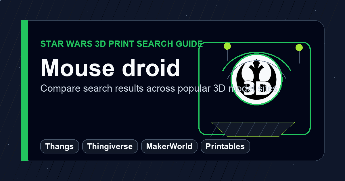 Mouse droid 3D print search guide image