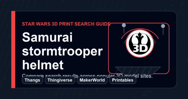 Samurai stormtrooper helmet 3D Prints: Search Thangs, Thingiverse, MakerWorld, and Printables