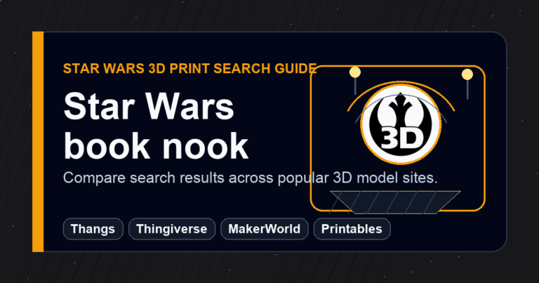 Star Wars book nook 3D Prints: Search Thangs, Thingiverse, MakerWorld, and Printables