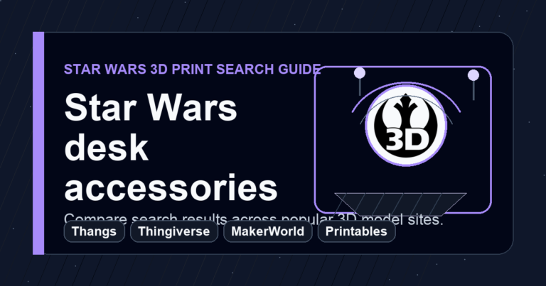 Star Wars desk accessories 3D Prints: Search Thangs, Thingiverse, MakerWorld, and Printables